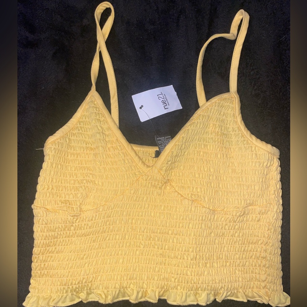 NWT yellow Rue21 crop top